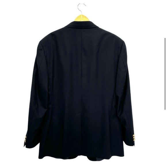 BROOKS BROTHERS Brooksease Wool Navy 2 Button Jacket with Gold Buttons Size 43R - Picture 4 of 11